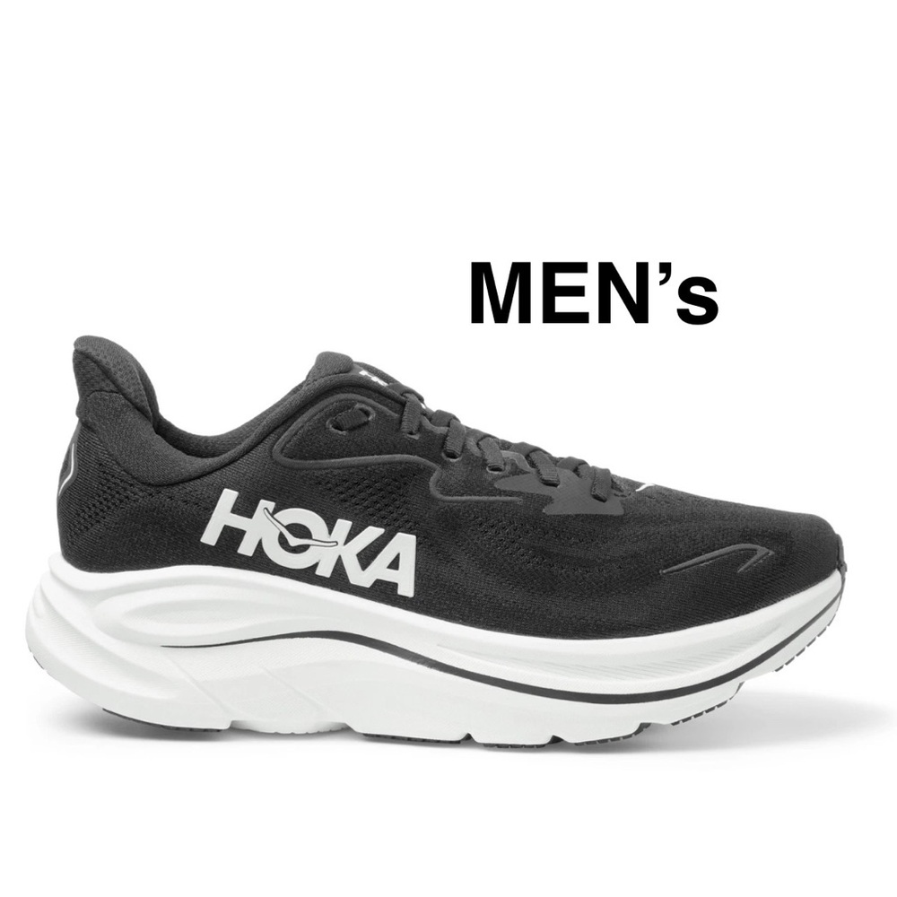 Hoka Men's Black and White Running Shoes brand new, soft and comfortable🏃🏻♂️